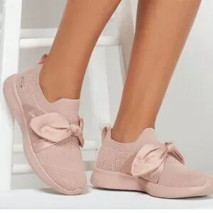 BOBS from Skechers Shoes Skechers Bob Sport Squad 2 Bow Beauty Mesh Blush Pink Slip Sneaker Size 75 Poshmark